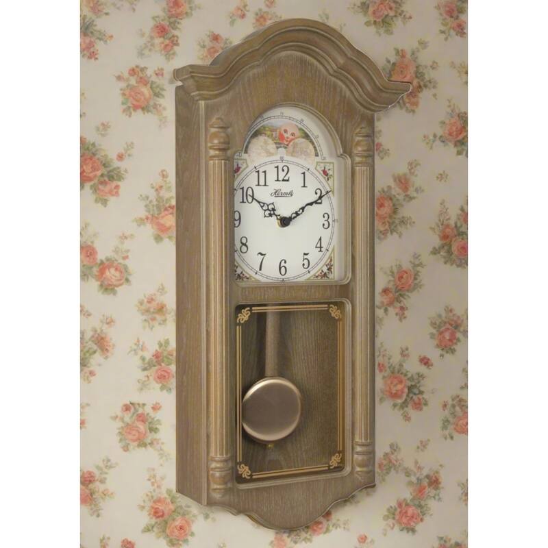 Westminster Chimes Wall Clock - 22" - Smoked Brown Finish