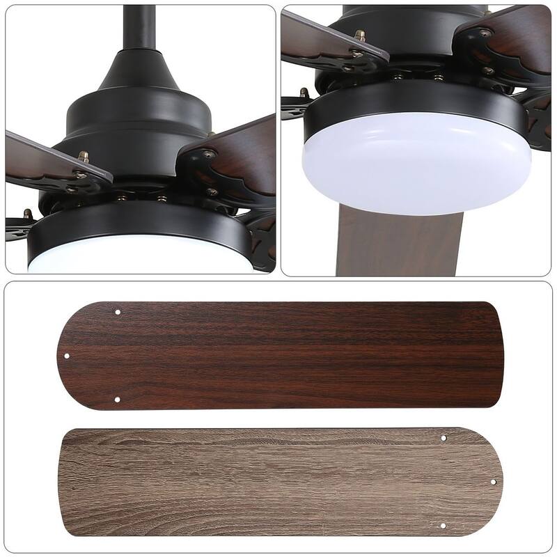 42" Farmhouse Reversible Ceiling Fan with LED Light and Remote Control