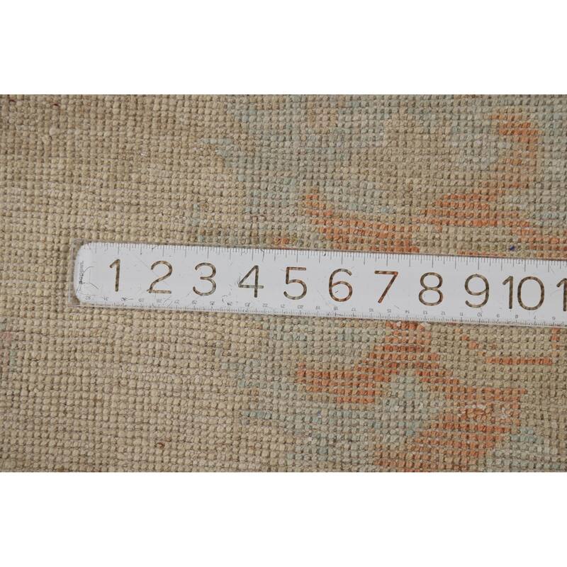 Hand Knotted Oriental 100% Wool Carpet Transitional All-Over Greys & Charcoal Oushak Area Rug - 11' 10'' X 9' 2''
