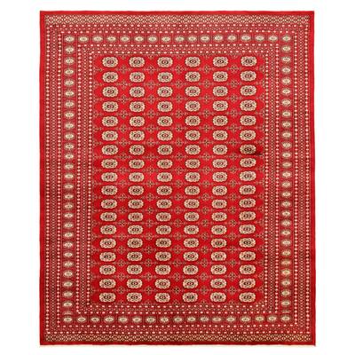 ECARPETGALLERY Hand-knotted Finest Peshawar Bokhara Dark Red Wool Rug - 7'11 x 9'6