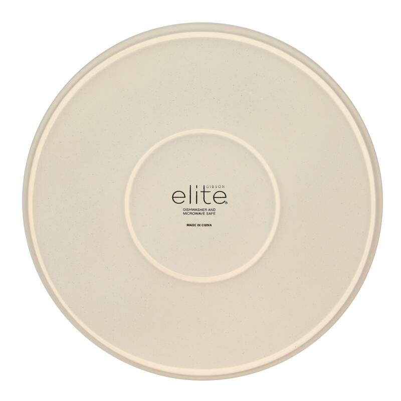 Gibson Elite Liberty Bay 16-Piece Pottery Clay Stoneware Stackable Dinnerware Set - Reactive Glaze, Service for 4