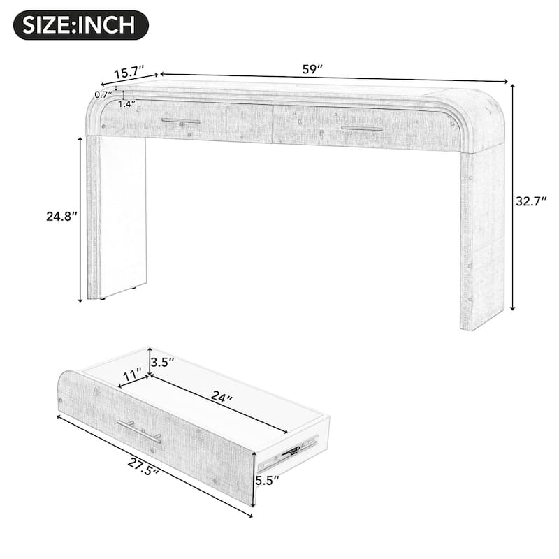 Unique Retro Silhouette Console Table