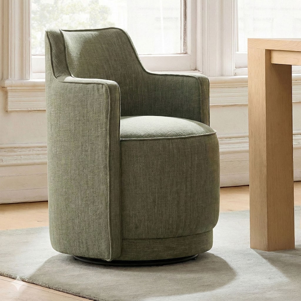 19" Upholstered Swivel Dining Chair