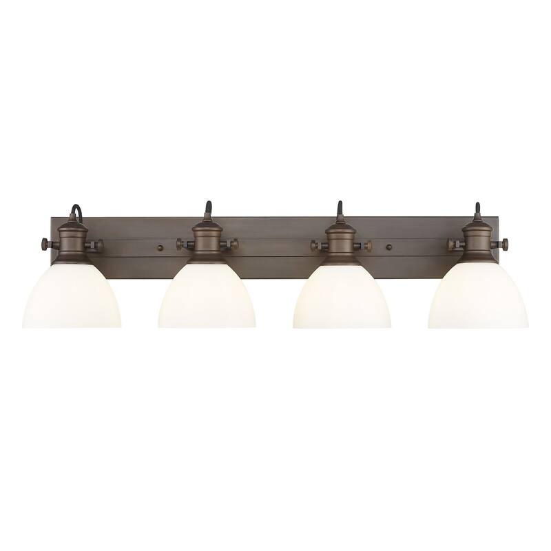 Golden Lighting 3118-BA4 OP Hines 4 Light 7" Wide Vanity Light - Rubbed Bronze
