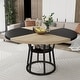 preview thumbnail 7 of 20, Round Dining Table for 4-6, 47.2" Farmhouse Kitchen Table with Storage, Circle Dinner Tables - N/A