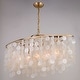 preview thumbnail 4 of 9, Vaxcel Lighting H0282 Elsa 36" Wide 5 Light Linear Capiz Shell