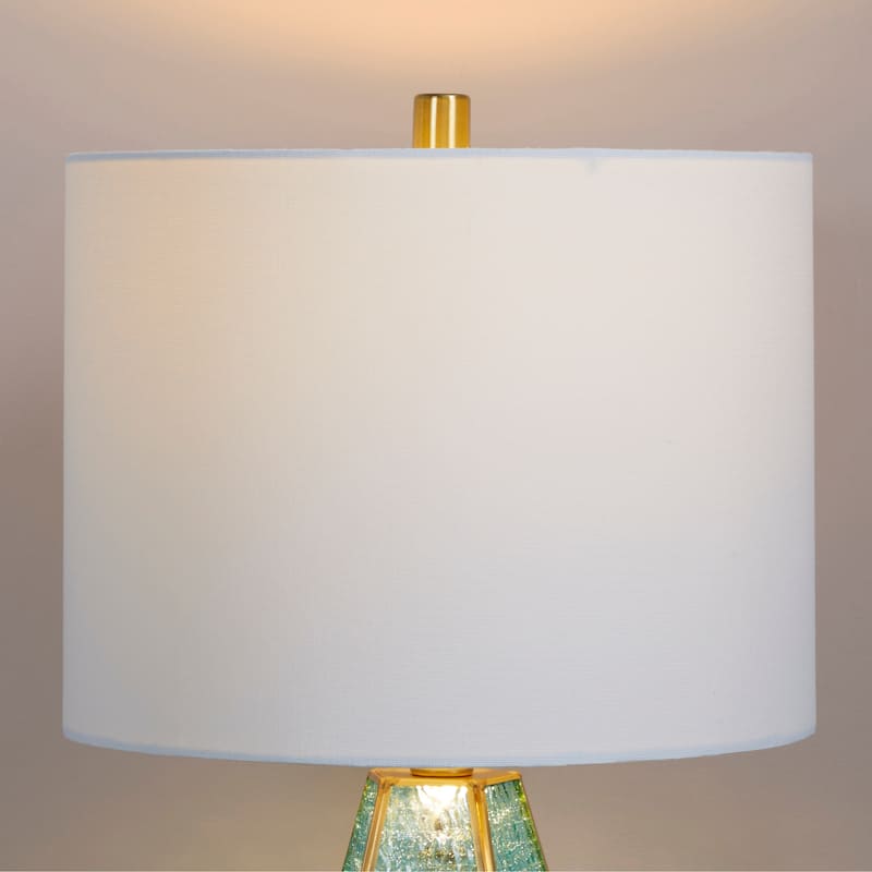 Geo Rain Glass 25" Table Lamp - Set of 2