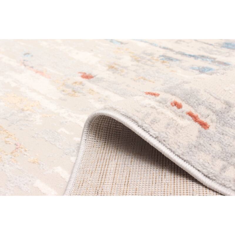 ECARPETGALLERY Machine Made Juniper Ivory Area Rug