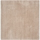 preview thumbnail 46 of 202, SAFAVIEH Laguna Shag Verdiana Solid Color 2-inch Thick Rug. 5'3" Square - Sand