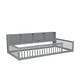 preview thumbnail 20 of 34, Wood Twin XL Floor Bed with Storage Cabinets, USB Ports, and Charging Station