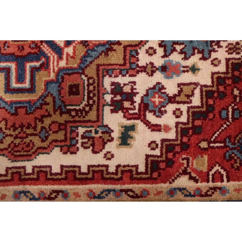 ECARPETGALLERY Hand-knotted Serapi Heritage Cream Wool Rug - 4'1 x 6'0