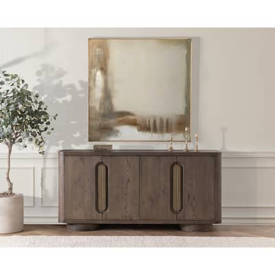 Classic Home Tiber 74" Oak Veneer Buffet Sideboard