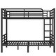 preview thumbnail 13 of 22, Black Metal Bunk Bed Frame for Teens and Adults, No Box Spring Needed