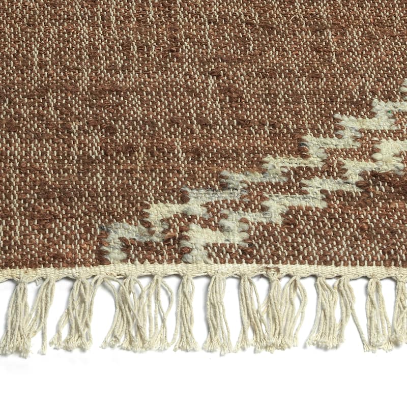Natural Jute Black Hand-Made Indoor Area Rug