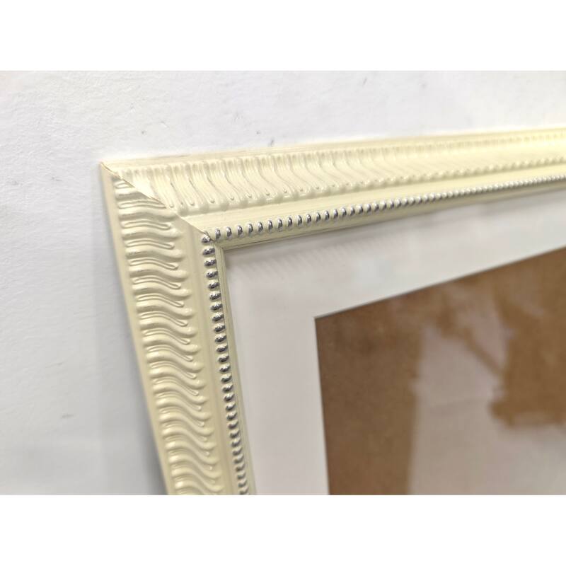 Solid Wood Picture Frame - Replaceable Canvas Art Frame with Organic Glass, Elegant Framed Wall Decor for Living Room