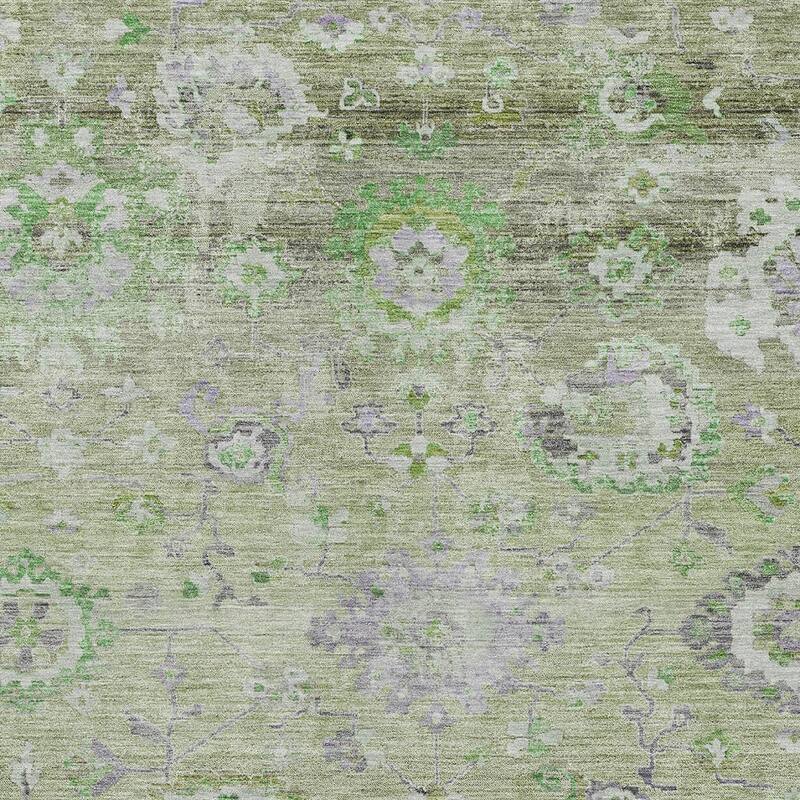 HomeRoots Floral Traditional Rectangle Outdoor Rug