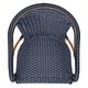 preview thumbnail 66 of 68, SAFAVIEH California Outdoor Bistro 26-inch Counter Stool with Arms - 23" W x 26" D x 43" H