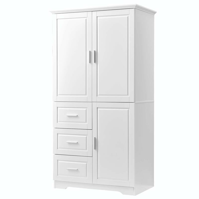 Bathroom Storage Cabinet with Drawers and Adjustable Shelf