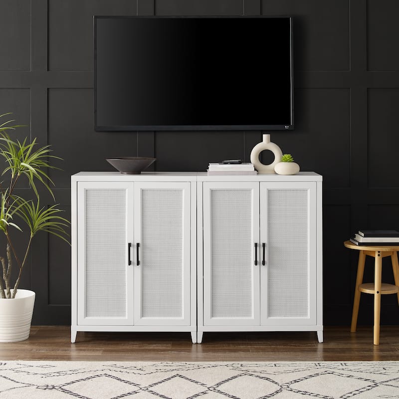 Crosley Milo 2Pc Media Storage Cabinet Set