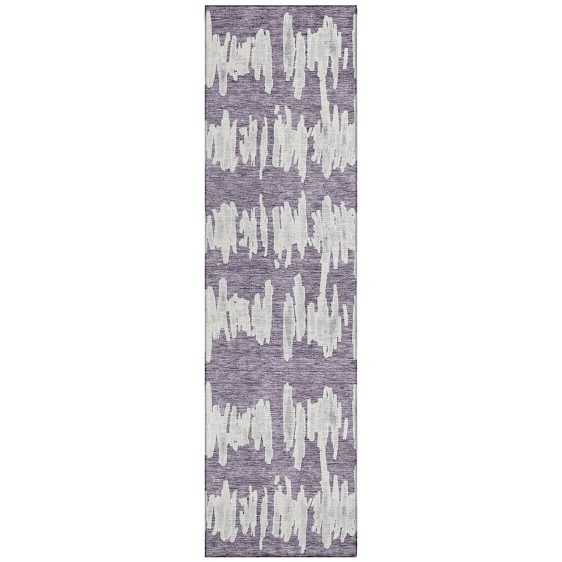 Machine Washable Indoor/ Outdoor Chantille Abstract Contemporary Rug