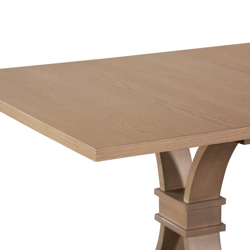 Christopher Knight Home - Rustic Extendable Dining Set with X-Frame Table and Upholstered Armless Dining Chairs