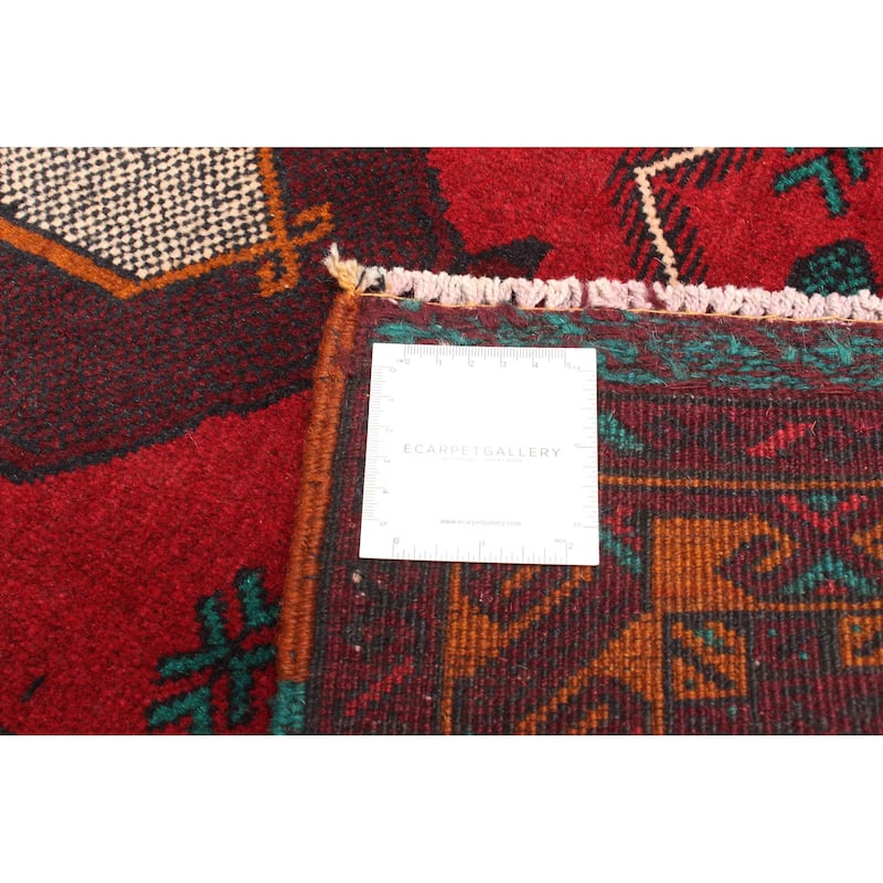 ECARPETGALLERY Hand-knotted Teimani Dark Red Wool Rug - 2'6 x 4'2