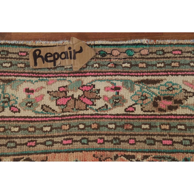 Floral Medallion Hamedan Persian Area Rug Handmade Wool Carpet - 6'8"x 9'8"