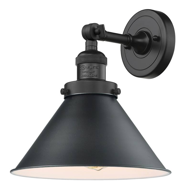 Bellevue Norman 8" Tall Bathroom Sconce - Matte Black