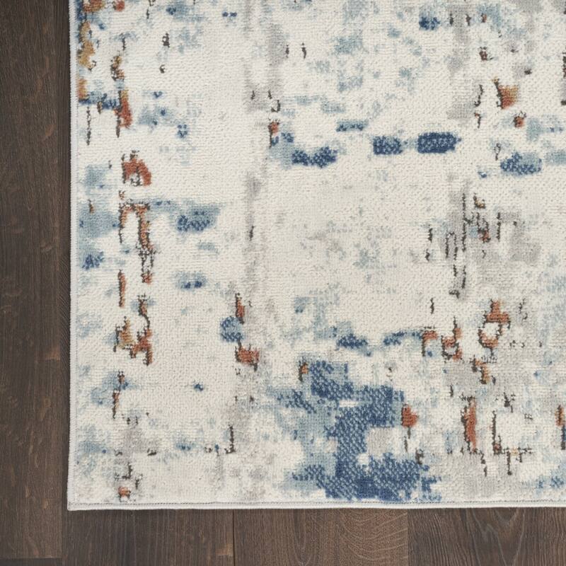 Mequn Power Loomed Abstract Modern Durable Area Rug By HomeRoots