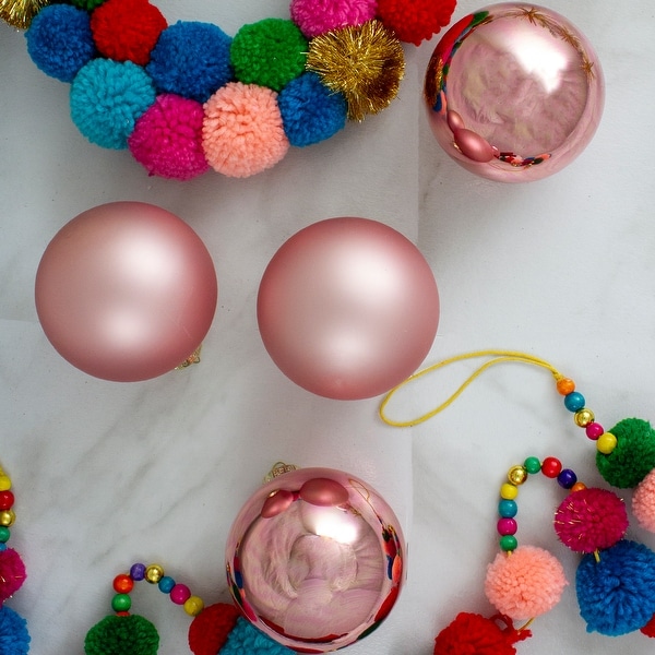 baby pink ornaments
