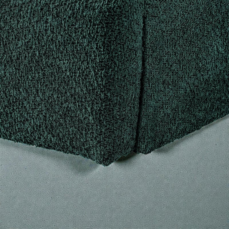 Upholstered Bed Frame with Tall Curved Headboard, Premium Circle Yarn Fabric, Modern Minimalist Platform Bed