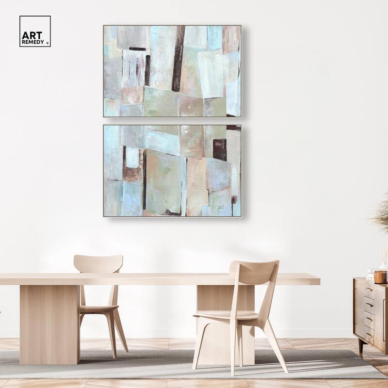 Crossed Lines Canvas Set of 2 by Art Remedy