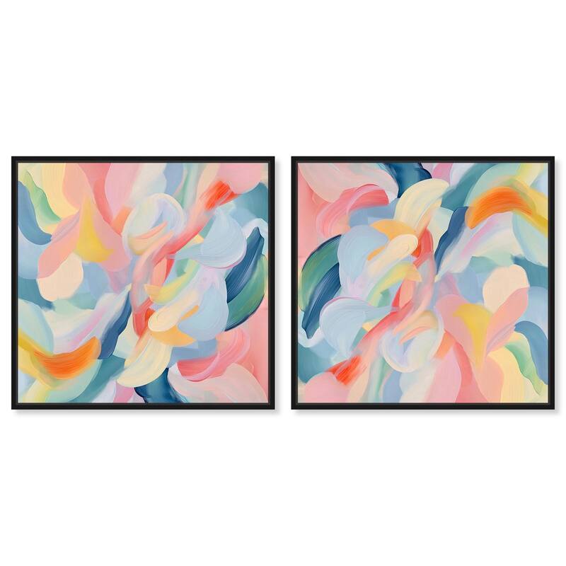 Mediterranean Blooms Canvas by Art Remedy - 15" x 10" - Black