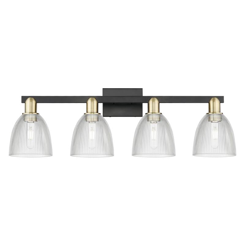 Innovations Lighting 716-4W-11-33 Castile Vanity Castile 4 Light 33" - Black Antique Brass / Clear