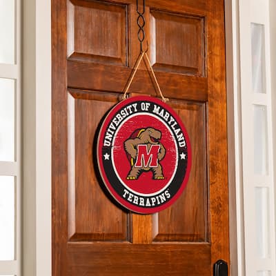 University of Maryland Wooden Door Decor Wall Sign - Multi-Color