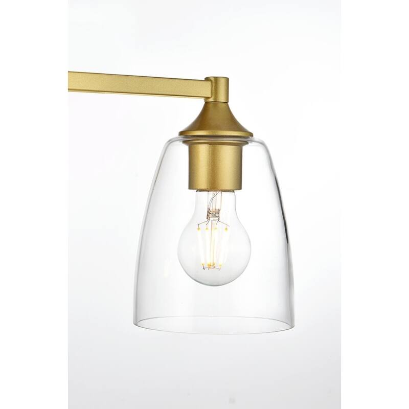 Gina 1 Light Black and Clear Bath Sconce