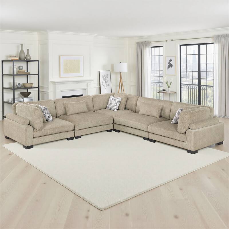 Fremont & Park Abbeville Microfiber 5-Piece Modular Sectional