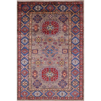Golden Nile Super Kazak Hand Knotted Wool Rug - 3' 10" X 5' 10"