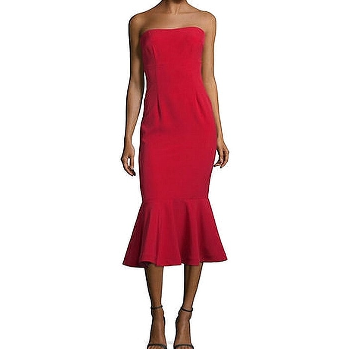 xscape ruffled sheath dress