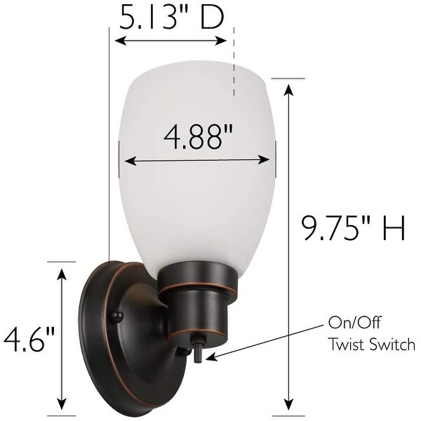 Black wall sconce with switch 2025
