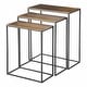 preview thumbnail 1 of 3, Uttermost Coreene 3 Piece Aluminum Top Iron Nesting Table Set Aged Black / Antique Bronze