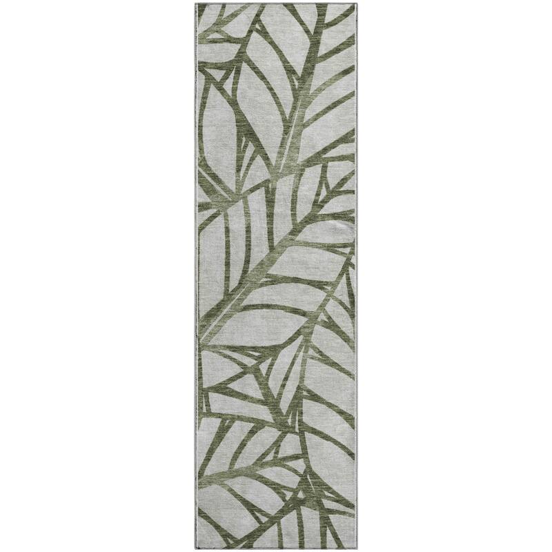 Premium Washable Super Soft Modern Palm Mayfield Rug