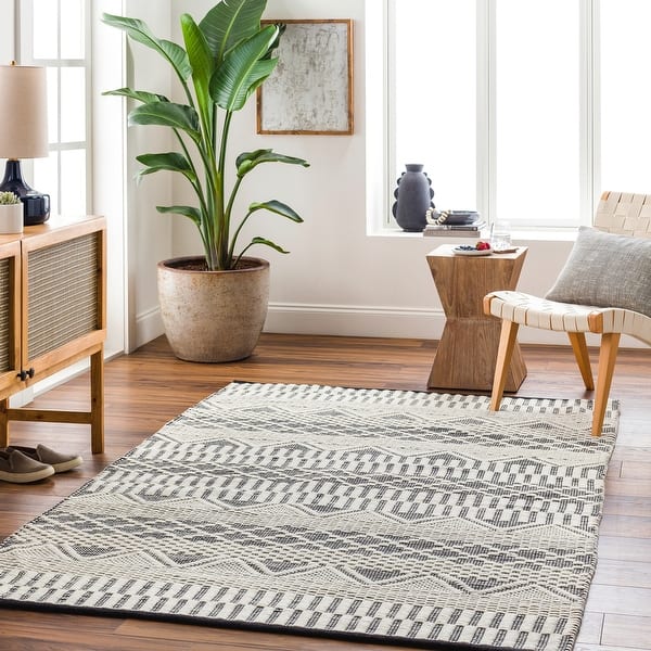 slide 2 of 7, Gariane Handmade Striped Wool Blend Area Rug 2' 3" x 3' 9"