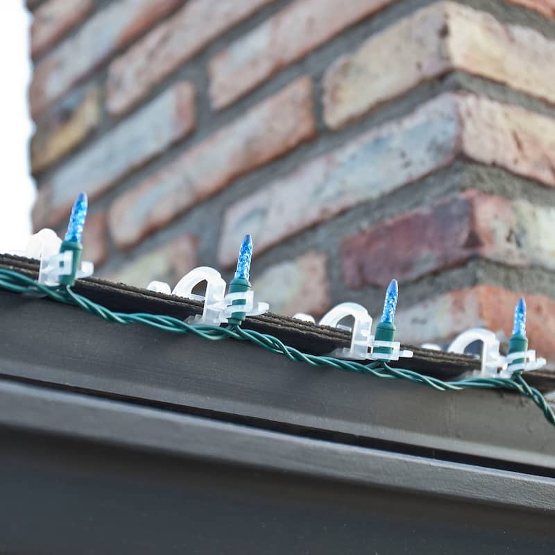 Set of 150 Clear Max Pro Anywhere Christmas Light Clips - 4"