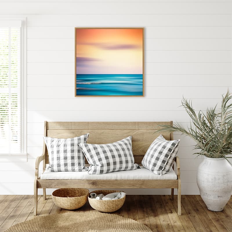 Sunset Shimmer by Dirk Wustenhagen Framed Canvas Wall Art Print - Sylvie Maple