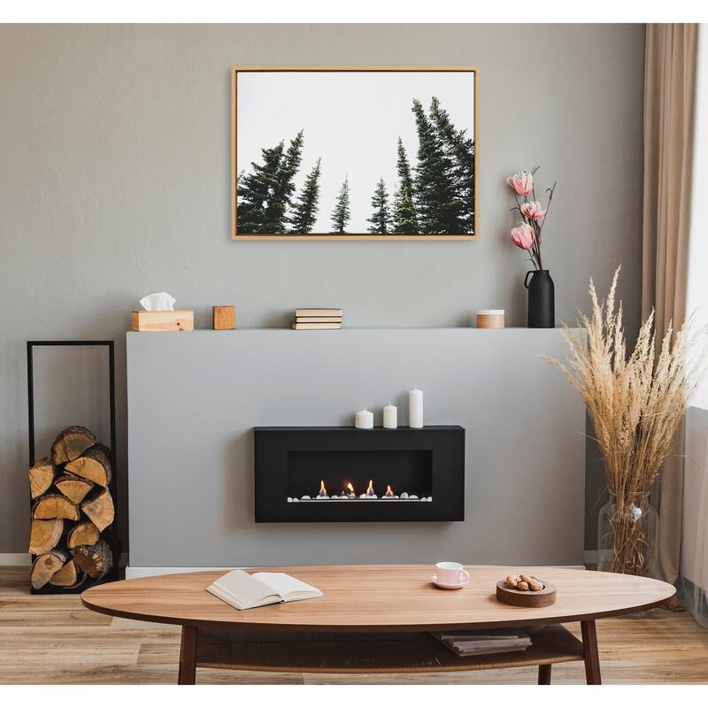 Kate and Laurel Sylvie Evergreens Framed Canvas by Patricia Hasz