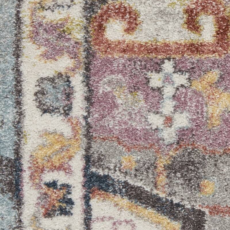 Hoga Power Loomed Distressed Abstract Floral Traditional Stain Resistant Area Rug By HomeRoots - 90' X '26' X '0.5
