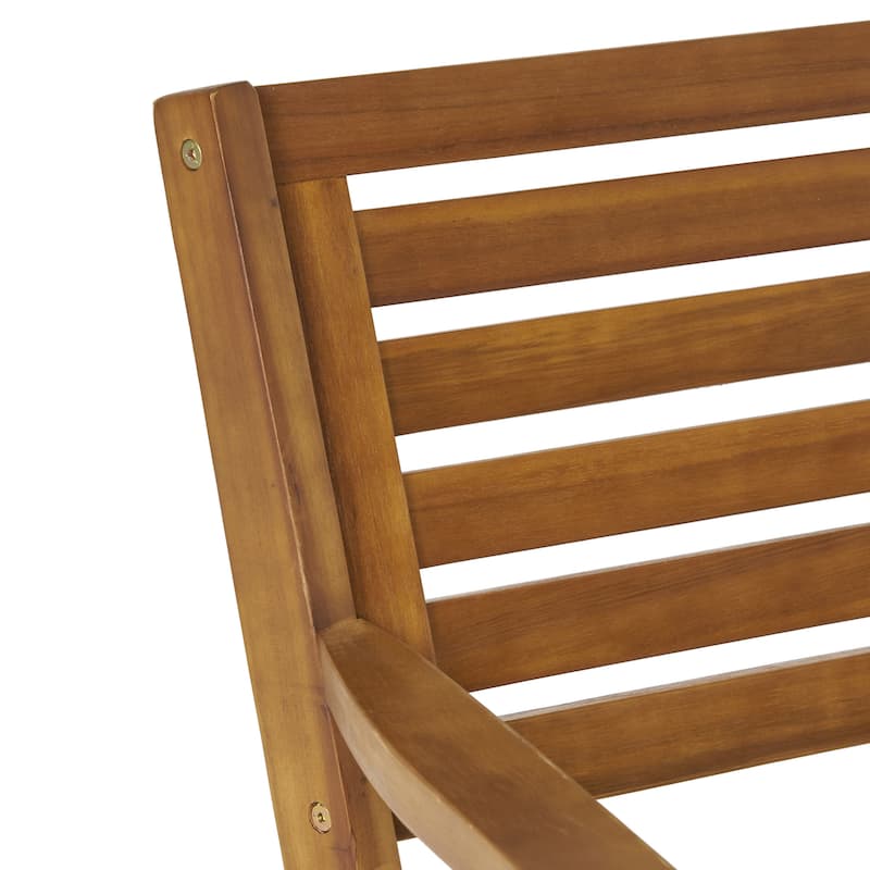 Outdoor Wood Dining Chair With Cushons (Set of 2)
