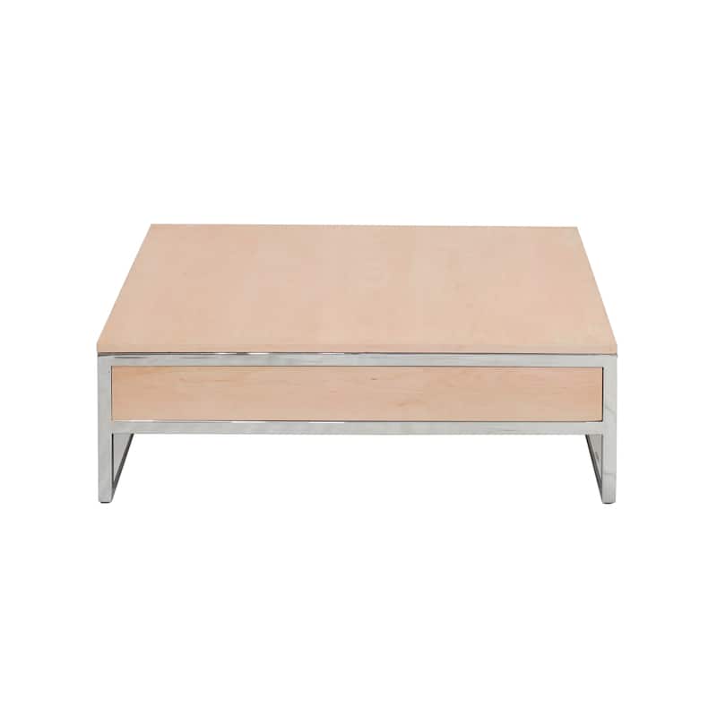 Pasargad Home Arden Square Modern Coffee Table with 2 Drawers - W36" x D36" x H12"