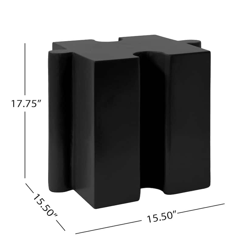 Christopher Knight Home - Mandy Modern Outdoor Side Table with Modular Concave Edge Design